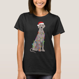 Weimaraner Christmas Lights Xmas Dog Lover T-Shirt