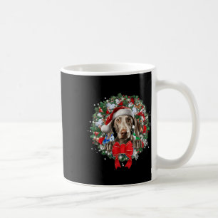 Weimaraner Christmas Wreath Decoration Xmas Pajama Coffee Mug