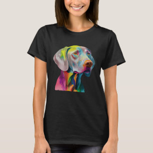 Weimaraner Colorful Pop Splash Tie Dye Rainbow T-Shirt