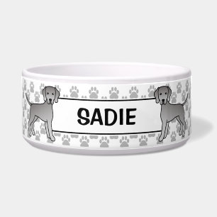 Weimaraner Cute Cartoon Dog With Pet's Name