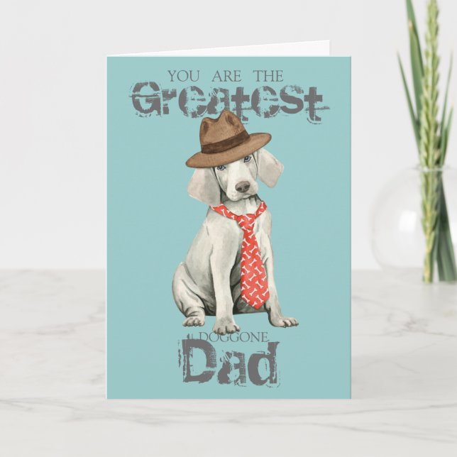 Weimaraner Dad Card (Front)