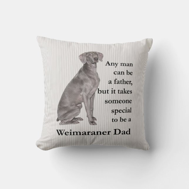 Weimaraner Dad Pillow (Front)