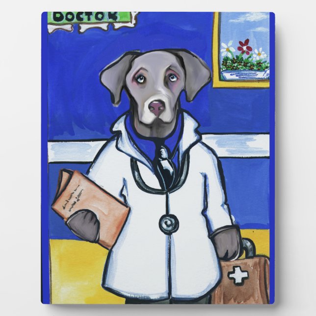 WEIMARANER DOCTOR PLAQUE (Front)