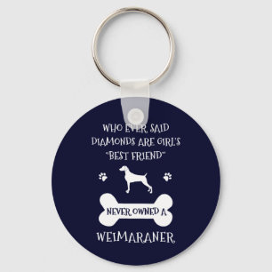 Weimaraner dog best friend key ring