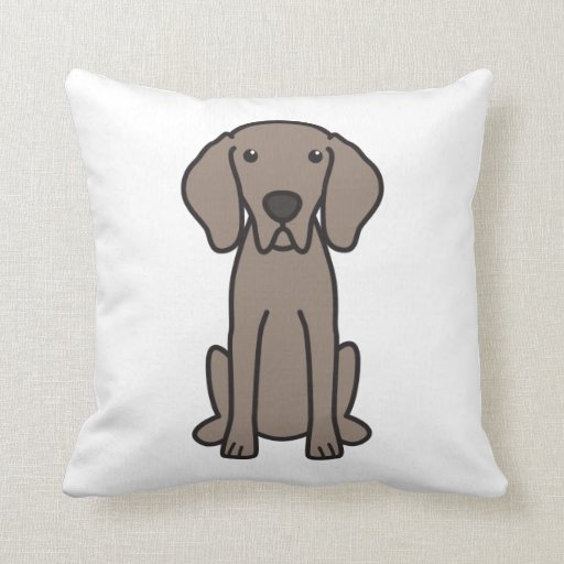 Image of Weimaraner Dog Cartoon Cushion