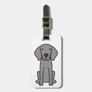 Weimaraner Dog Cartoon Luggage Tag