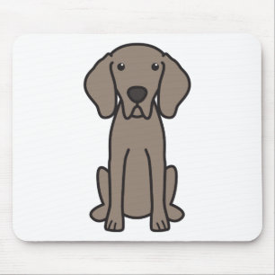 Weimaraner Dog Cartoon Mouse Mat