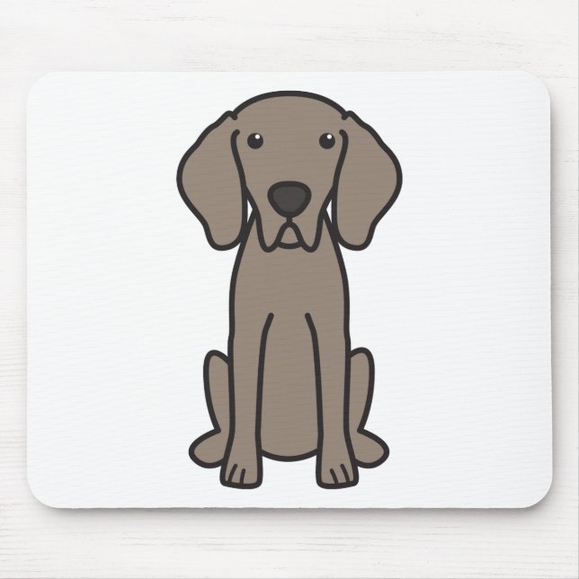 Weimaraner Dog Cartoon Mouse Mat (Front)