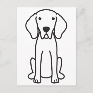 Weimaraner Dog Cartoon Postcard