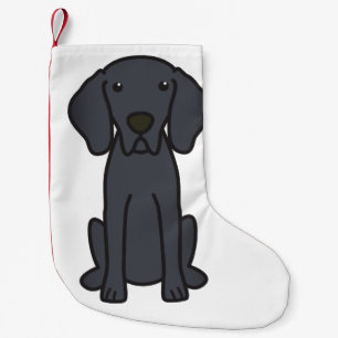 Weimaraner Dog Cartoon Small Christmas Stocking