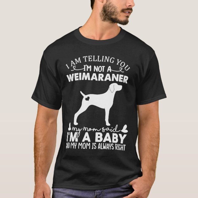 Weimaraner Dog   For Women Mum Mama Baby Dog T-Shirt (Front)