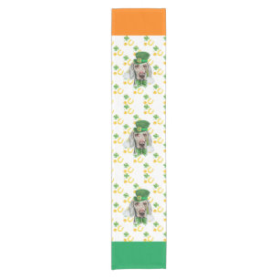 Weimaraner Dog Holiday Home Decor St Patrick Day Short Table Runner