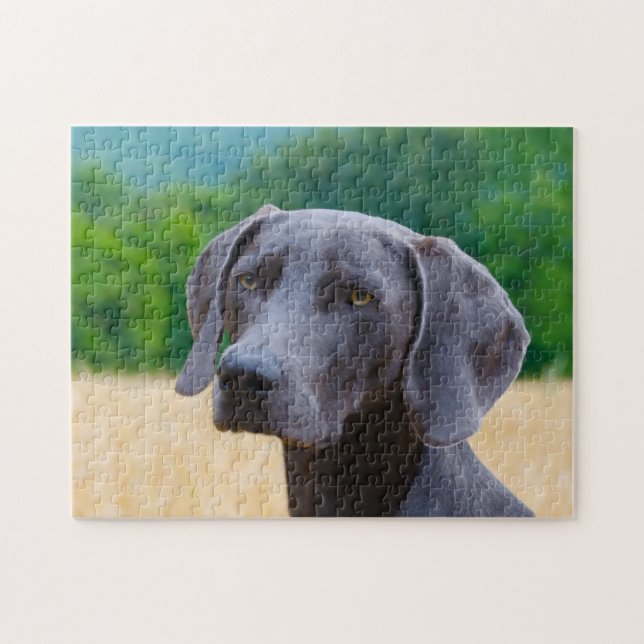 Weimaraner Dog Jigsaws. Jigsaw Puzzle (Horizontal)