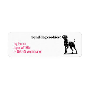 Weimaraner Dog Label