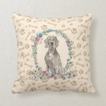 Weimaraner Dog Paw Print & Floral Cute
