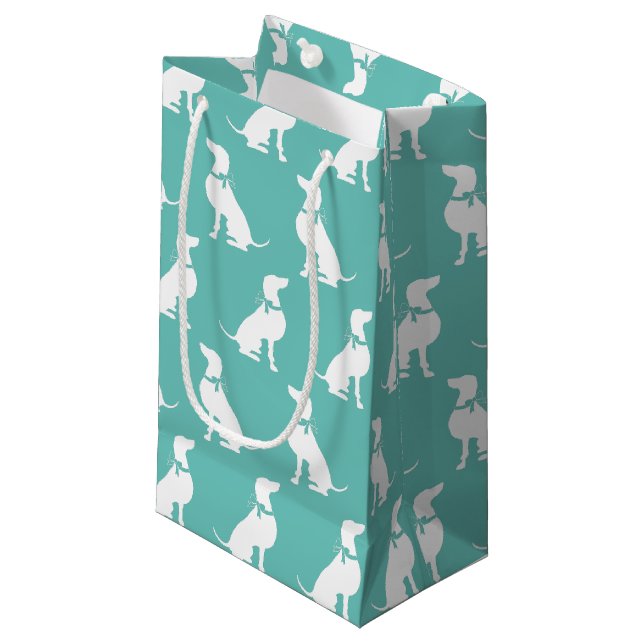 Weimaraner Dog Puppy Small Gift Bag (Front Angled)