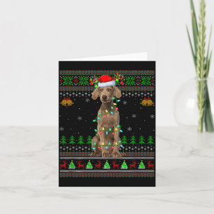 Weimaraner Dog Ugly Christmas Sweaters Holiday San Card