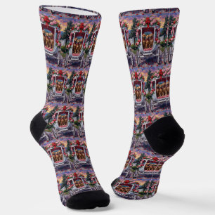 Weimaraner Dog Valentine's Day  Socks