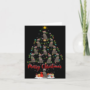 Weimaraner Dog Xmas Lights Santa Weimaraner Christ Card