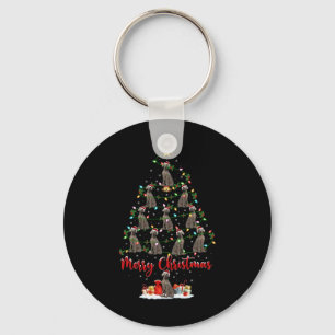 Weimaraner Dog Xmas Lights Santa Weimaraner Christ Key Ring