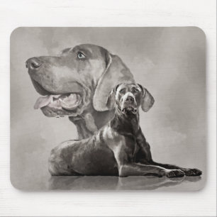 Weimaraner Dogs Collage #2 Mouse Mat
