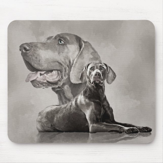 Weimaraner Dogs Collage #2 Mouse Mat (Front)