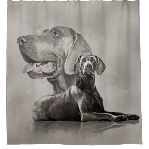 Weimaraner Dogs Collage #2 Shower Curtain