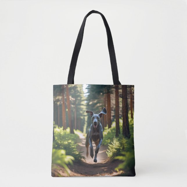 Weimaraner Elegant Shoulder Tote Bag (Front)