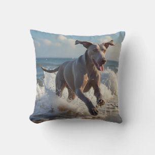 Weimaraner Elegant Throw Pillow