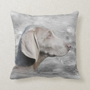 Weimaraner face cushion