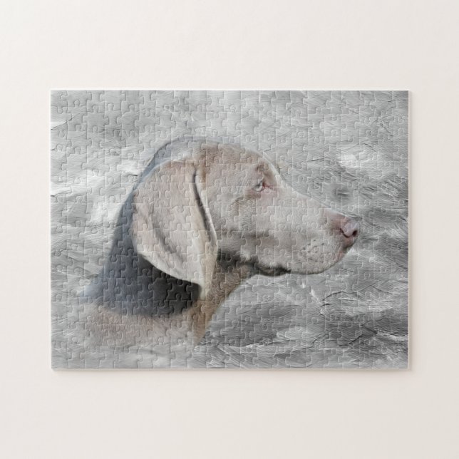 Weimaraner face jigsaw puzzle (Horizontal)