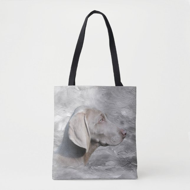 Weimaraner face tote bag (Front)