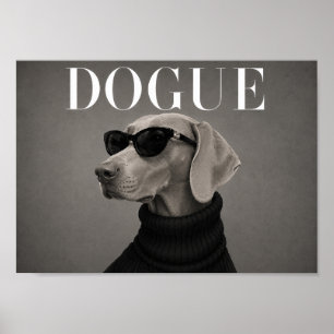 Weimaraner Fashion Editorial Dog Art Print
