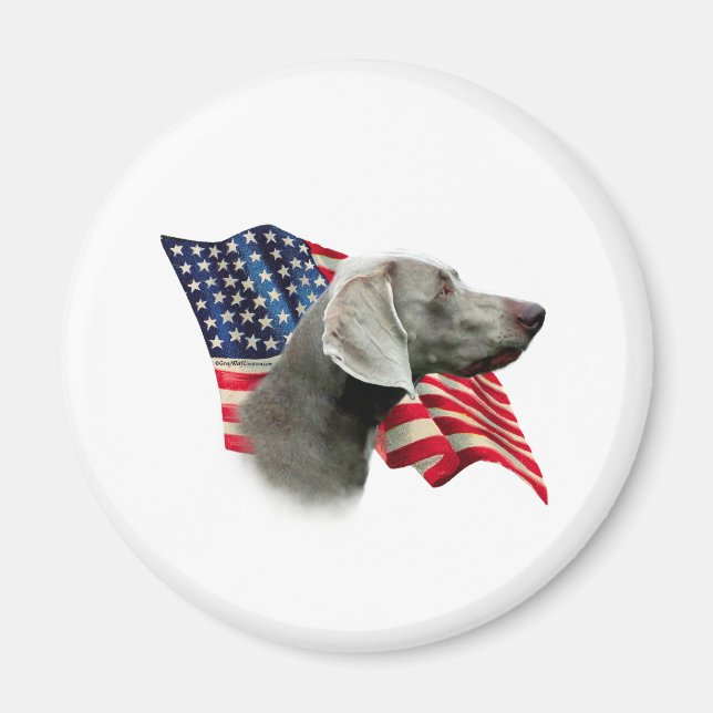 Weimaraner Flag Magnet (Front)