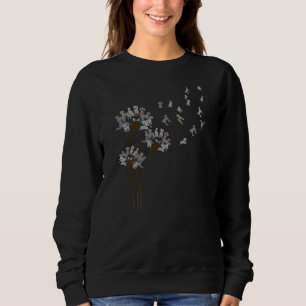 Weimaraner Flower Fly Dandelion Weimaraner Dog Sweatshirt