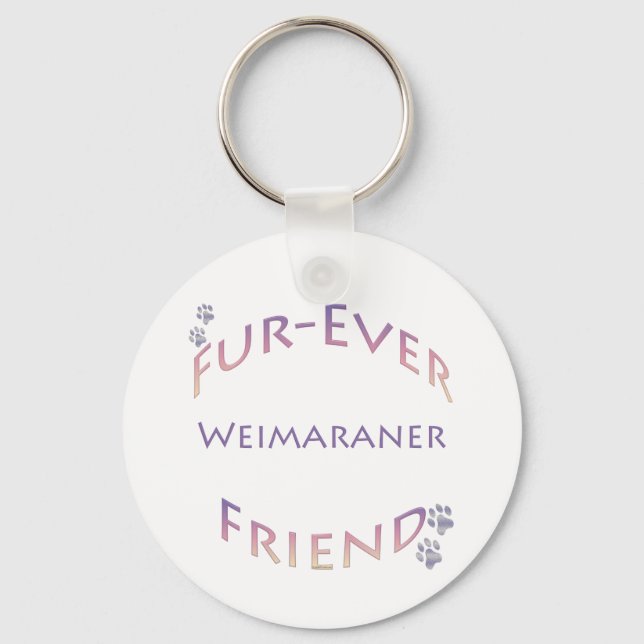 Weimaraner Furever Friend Key Ring (Front)