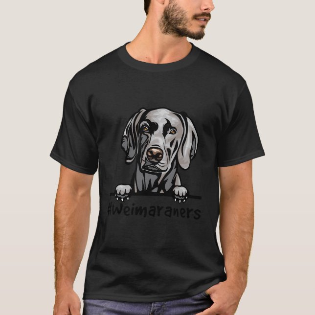 Weimaraner Gifts Decor Print Dog T-Shirt (Front)