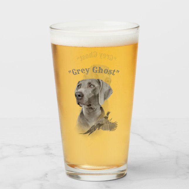Weimaraner  glass (Front Filled)