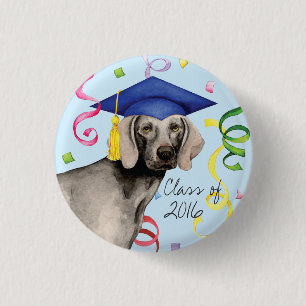 Weimaraner Graduate 3 Cm Round Badge