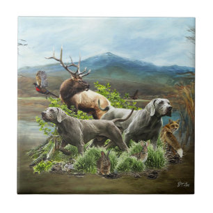 Weimaraner, "Grey Ghost"  Tile