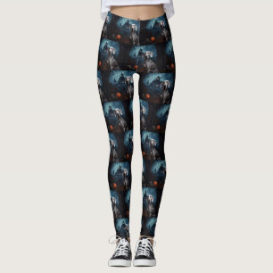 Weimaraner Halloween Scary Leggings