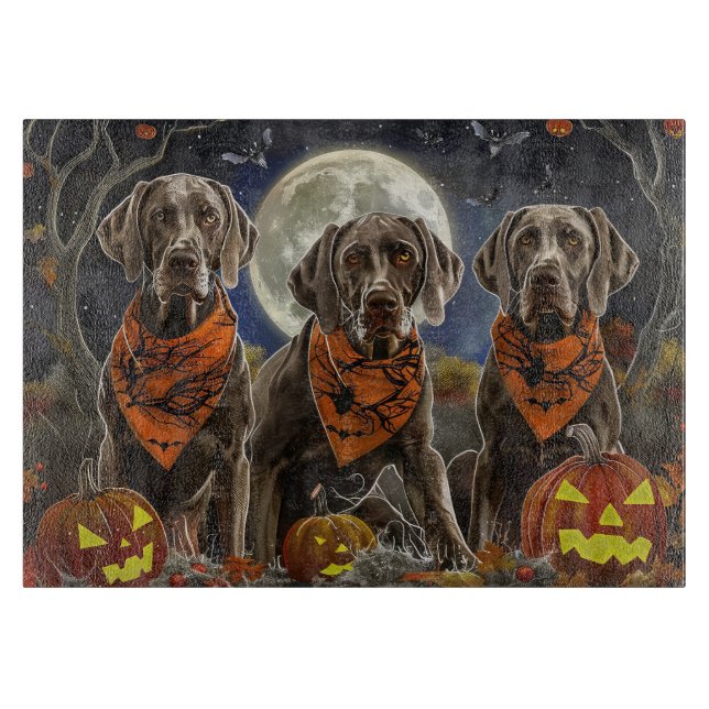 Weimaraner Halloween Spooky  Cutting Board (Front)