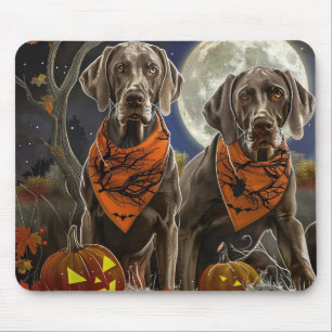Weimaraner Halloween Spooky  Mouse Mat