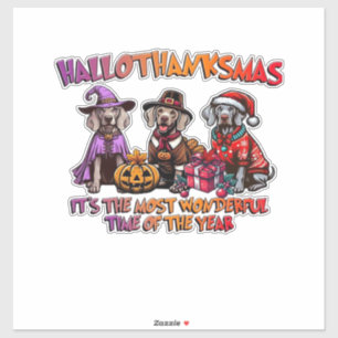 Weimaraner Halloween Thanksgiving Christmas Oversi