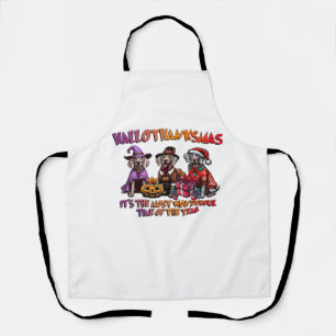 Weimaraner Halloween Thanksgiving Christmas Oversi Apron