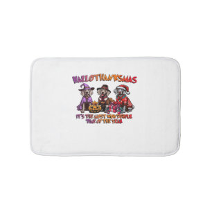 Weimaraner Halloween Thanksgiving Christmas Oversi Bath Mat