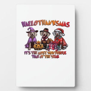 Weimaraner Halloween Thanksgiving Christmas Oversi Plaque