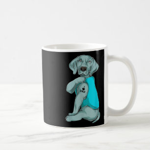 Weimaraner I Love Dad Tattoo Apparel, Dog Dad Gift Coffee Mug