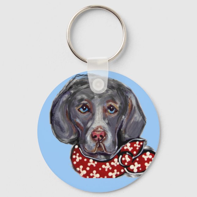 Weimaraner Key Ring (Front)