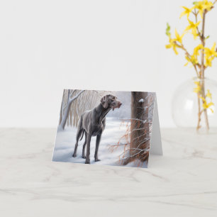 Weimaraner Let It Snow Christmas Card